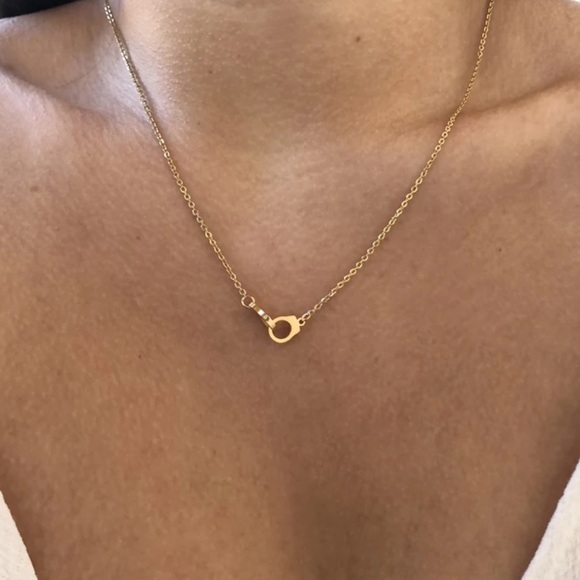 Dainty Stainless Steel Handcuff Necklace - Picture 2 of 5